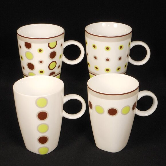 set of 4 colorful coffee mugs. Maxwell & Williams Designer Houseware - Picture 1 of 8